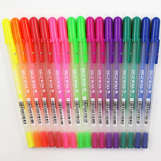 Moonlight (Fluorescent) Gel Pens :: Gel Pens :: Pens :: OFFICE SUPPLIES ::  Racines Office & Art Supplies