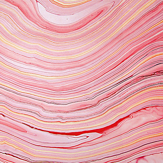 Thai Marble Pink Coral :: Marbled :: Black Ink :: Decorative