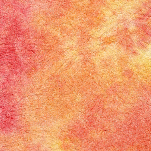 Sheer Watercolor Momi - Orange/Red